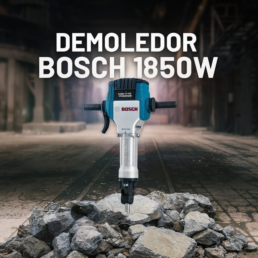 Demoledor  Bosh 1850 W   Potencia Alemana para Trabajo Pesado con estuche metalico