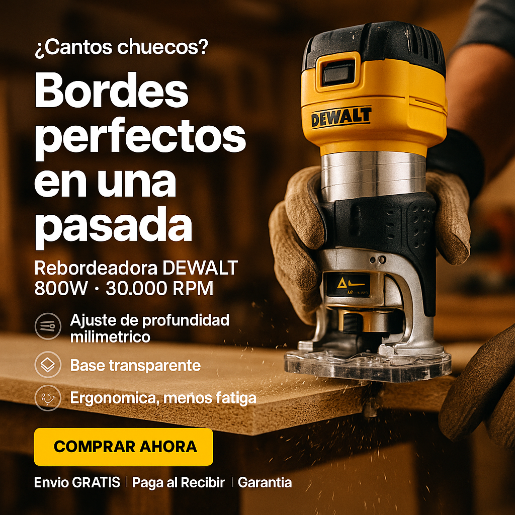 Rebordeadora DEWALT 800W