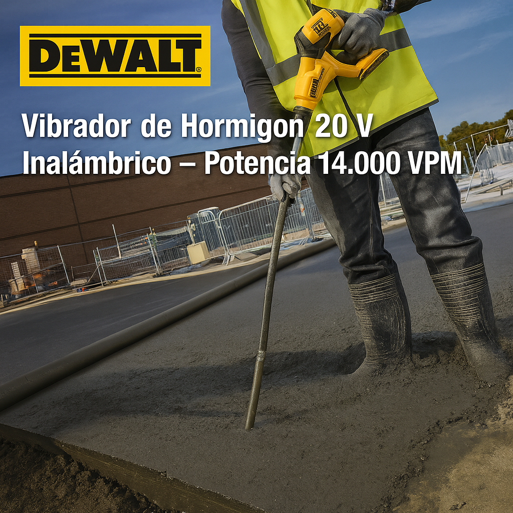Vibrador de Hormigón Inalámbrico 20 V Dewalt