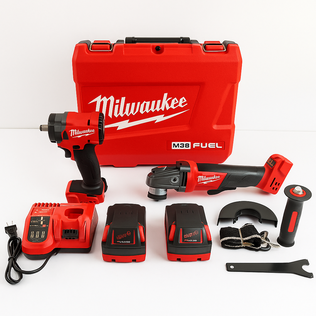 Llave de impacto de 350nm y pulidora de 4 1/2 Milwaukee