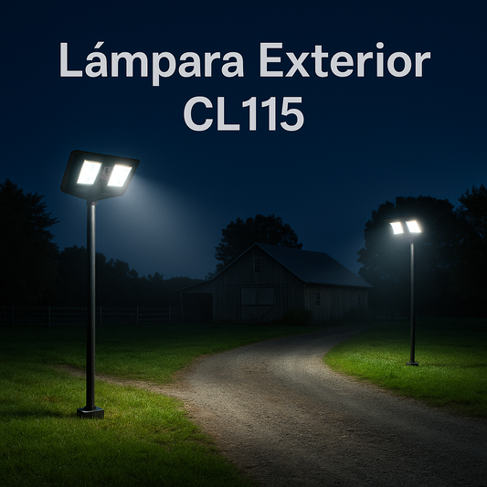 Lámpara Exterior con Panel Solar CL115
