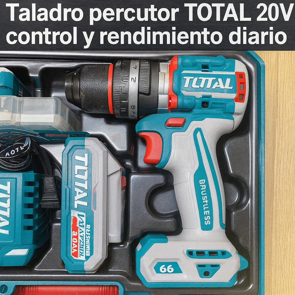 Combo 3 en 1 Rotomartillo SDS-Plus Llave de impacto 400 Nm y Taladro percutor 66Nm TOTAL 20V