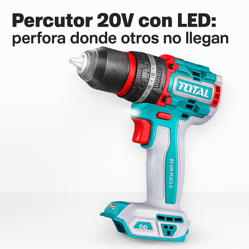 Combo 3 en 1 Rotomartillo SDS-Plus Llave de impacto 400 Nm y Taladro percutor 66Nm TOTAL 20V