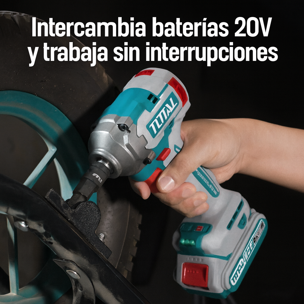 Combo 3 en 1 Rotomartillo SDS-Plus Llave de impacto 400 Nm y Taladro percutor 66Nm TOTAL 20V