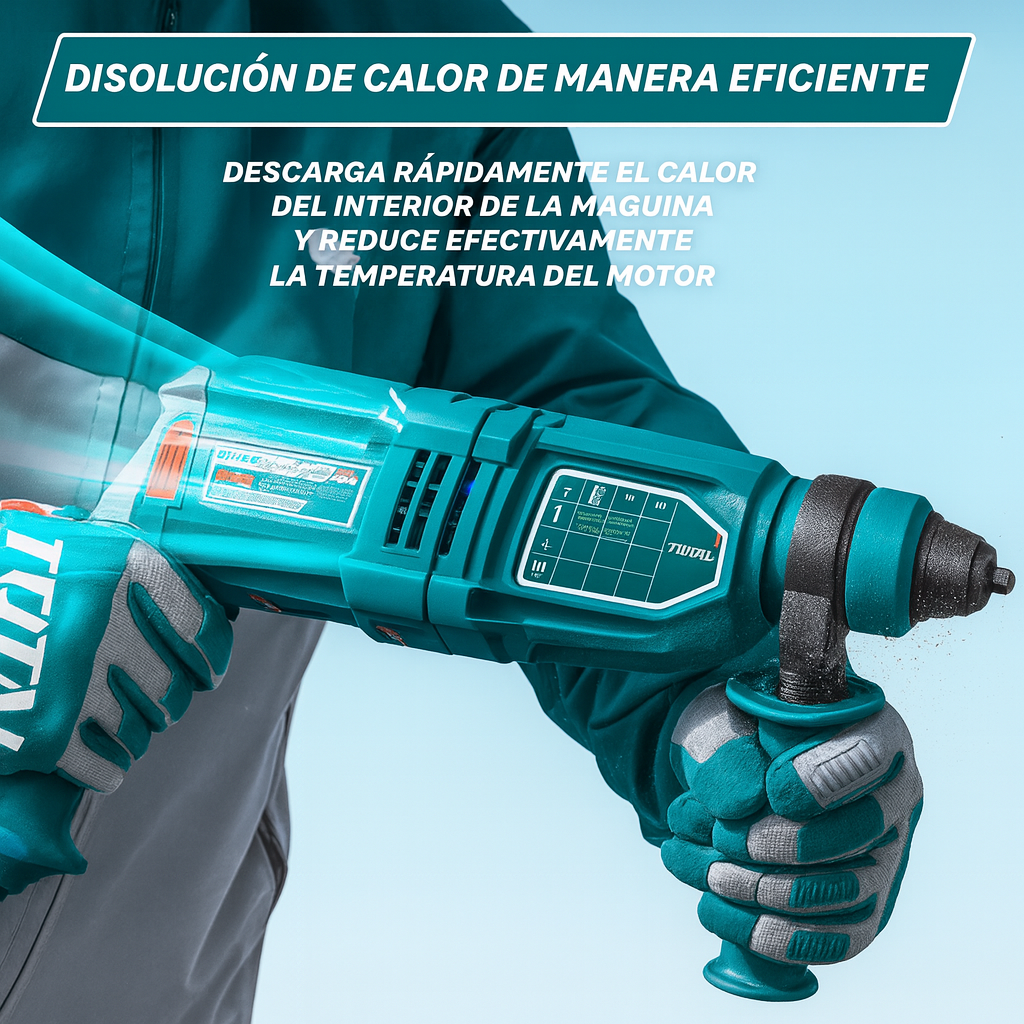 Súper Combo TOTAL: Rotomartillo SDS Plus 800W + Esmeriladora 4½" 710W