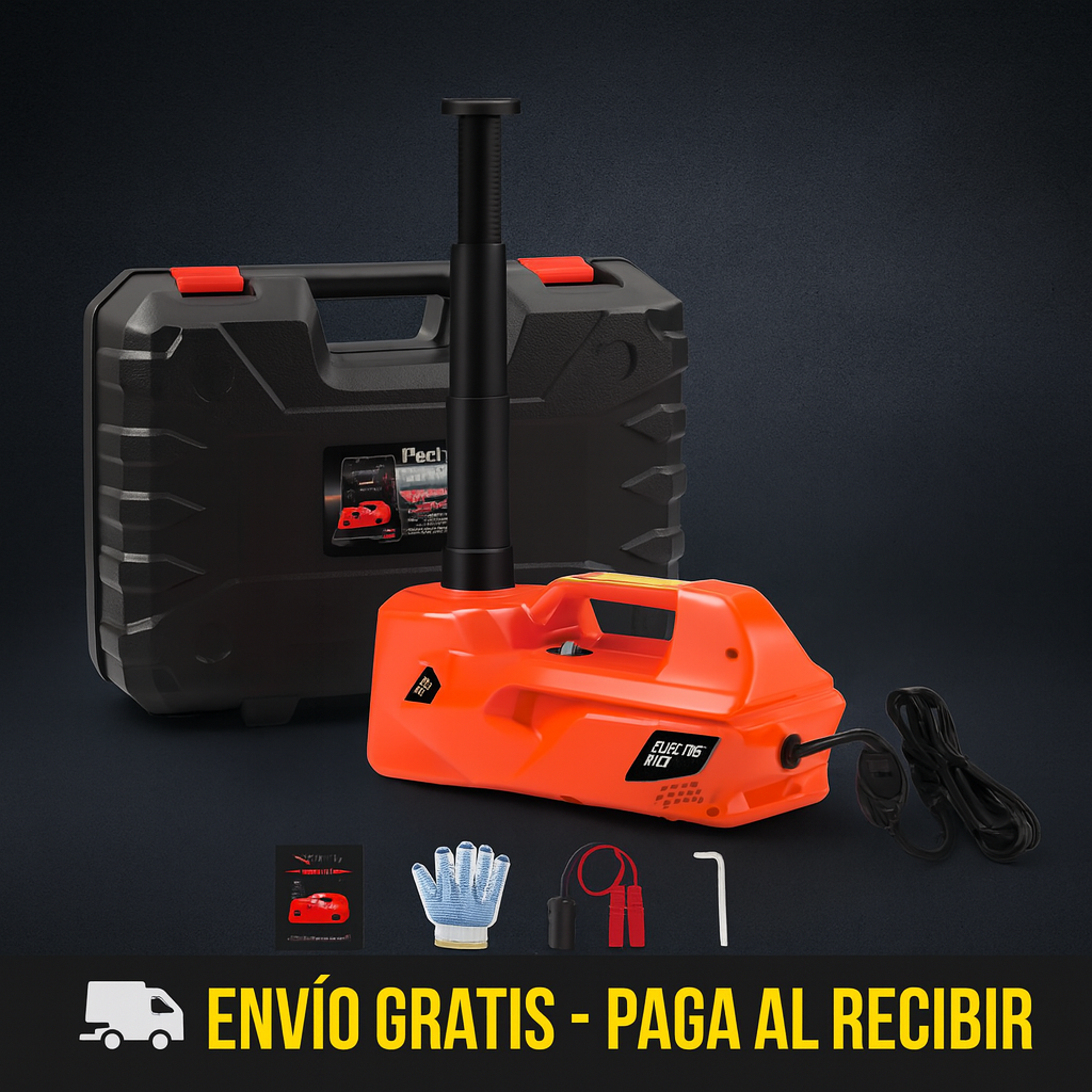 Gato Hidráulico Eléctrico 12V ZSD01-X (2 Ton) con Maletín | Elevación rápida y segura