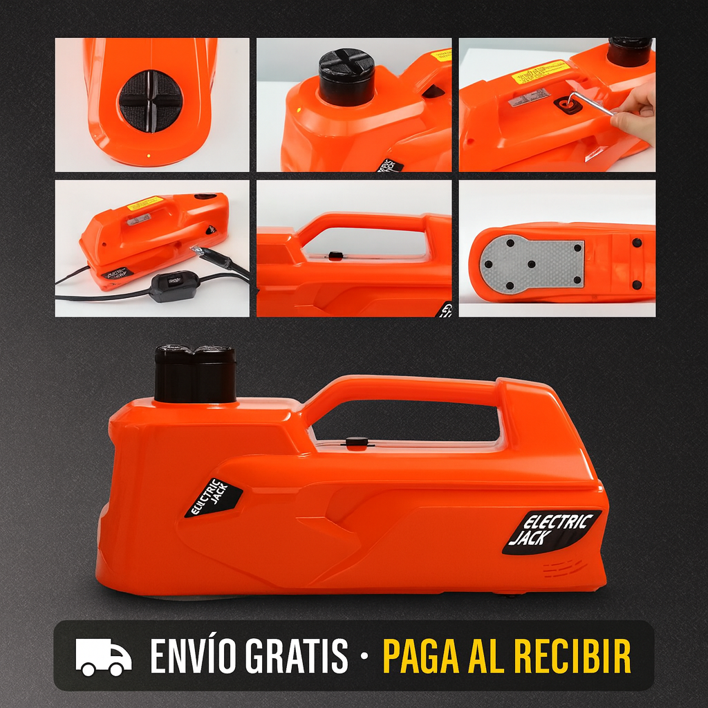 Gato Hidráulico Eléctrico 12V ZSD01-X (2 Ton) con Maletín | Elevación rápida y segura