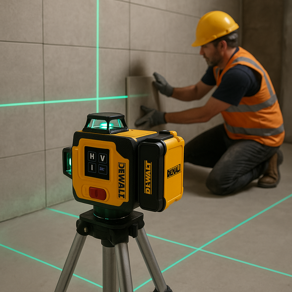 Nivel Láser 16 Líneas con Trípode y Pantalla Táctil – DeWALT | 4 planos 360° | Autonivelante