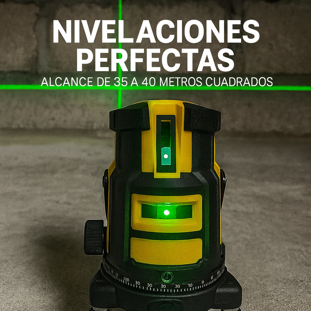 Nivel Láser 5 Líneas – Precisión y Alcance para Trabajos Profesionales