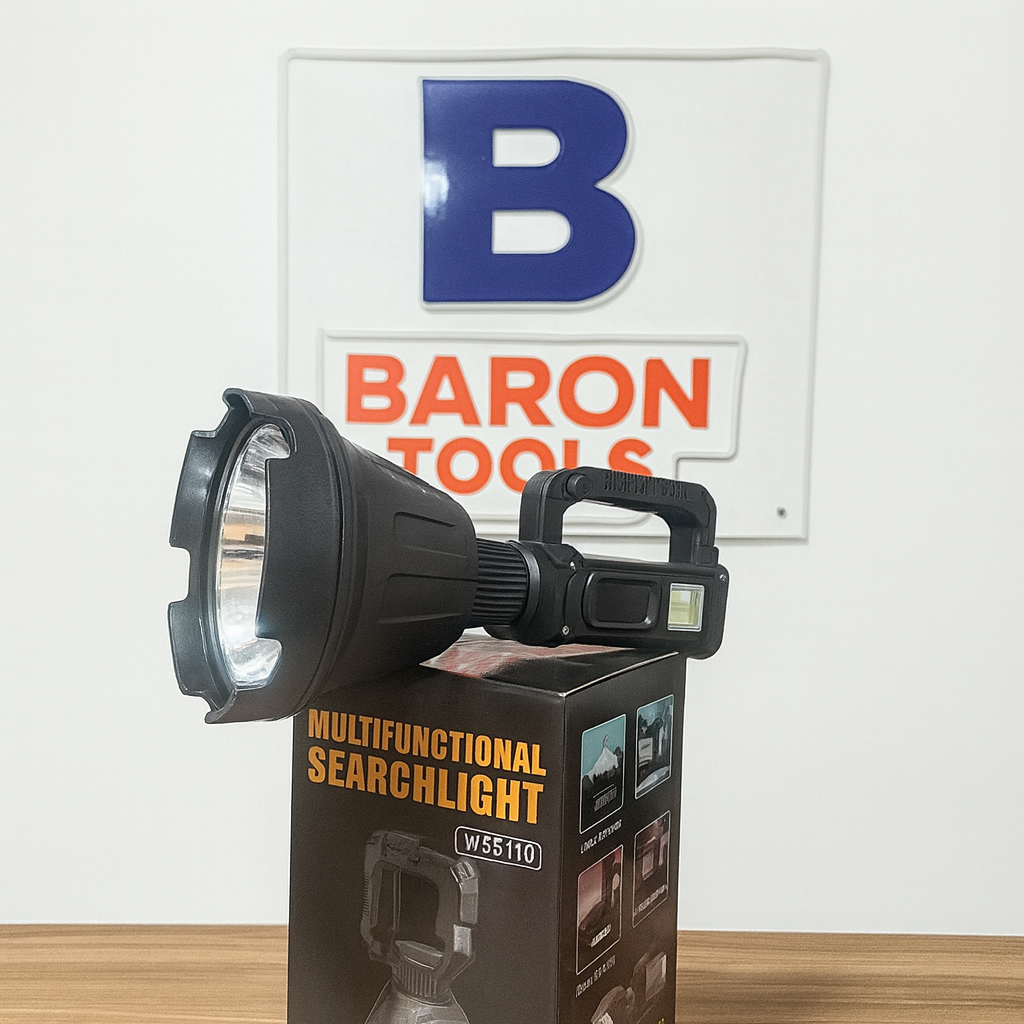 Linterna LED Recargable con Carga Solar – 6 Modos | Power Bank USB | Resistente a Lluvia