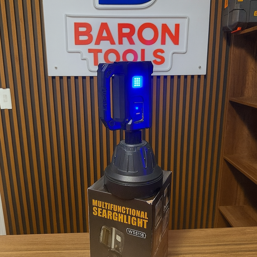 Linterna LED Recargable con Carga Solar – 6 Modos | Power Bank USB | Resistente a Lluvia