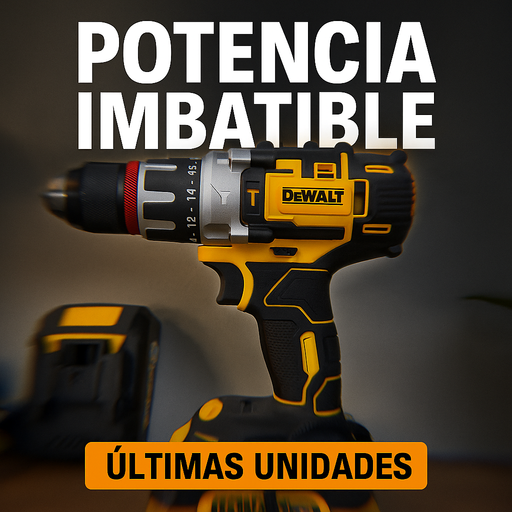 Taladro Inalámbrico DeWALT 60V – 3 en 1: perfora, atornilla y martilla