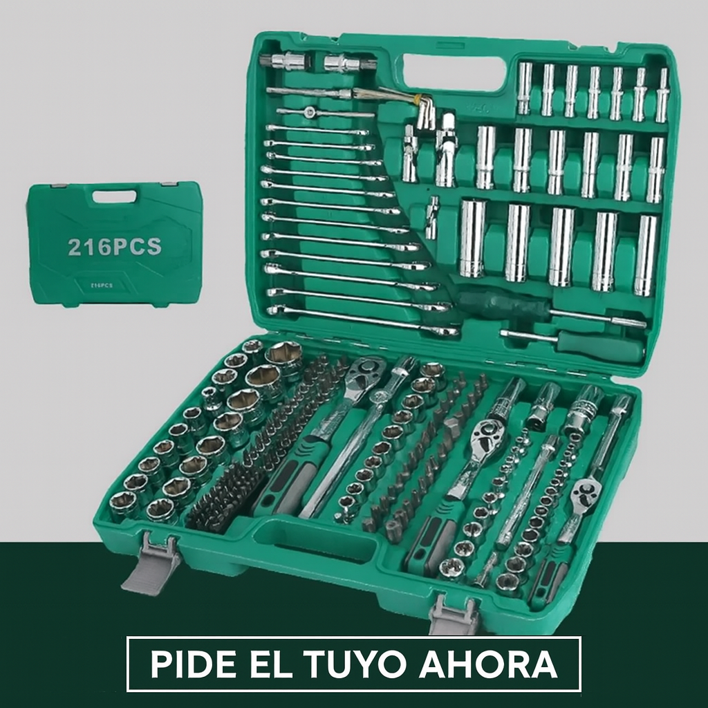 Set  de Herramientas de 216 Piezas CR-V   – ¡Precisión y Resistencia para Todo Tipo Trabajo