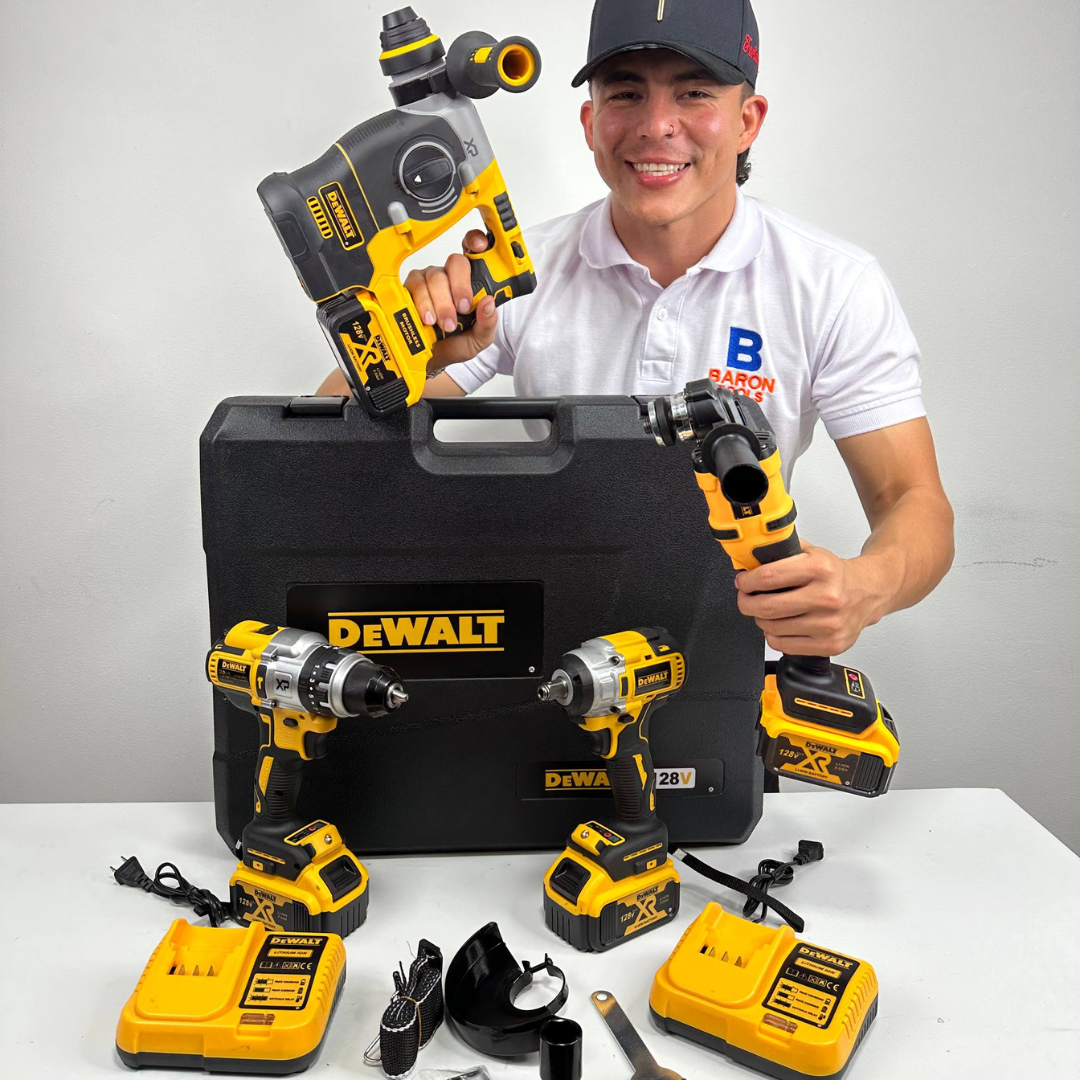 🔧 ¡Combo DeWalt LLave de Impacto,Taladro Percutor, Pulidora y Rotomartillo BRUSHLESS 68V Inalámbrico! 💛⚡