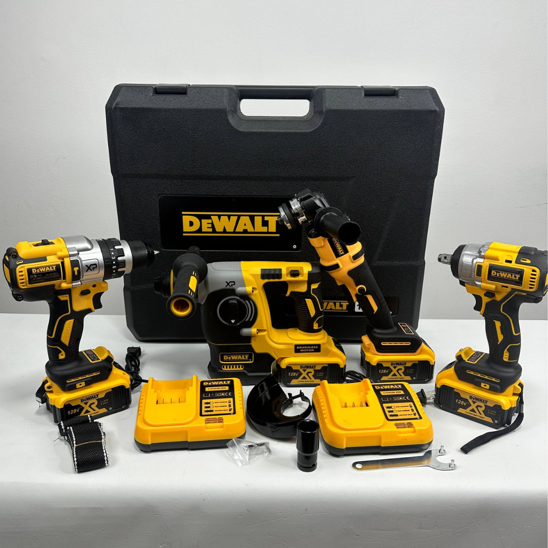 🔧 ¡Combo DeWalt LLave de Impacto,Taladro Percutor, Pulidora y Rotomartillo BRUSHLESS 68V Inalámbrico! 💛⚡