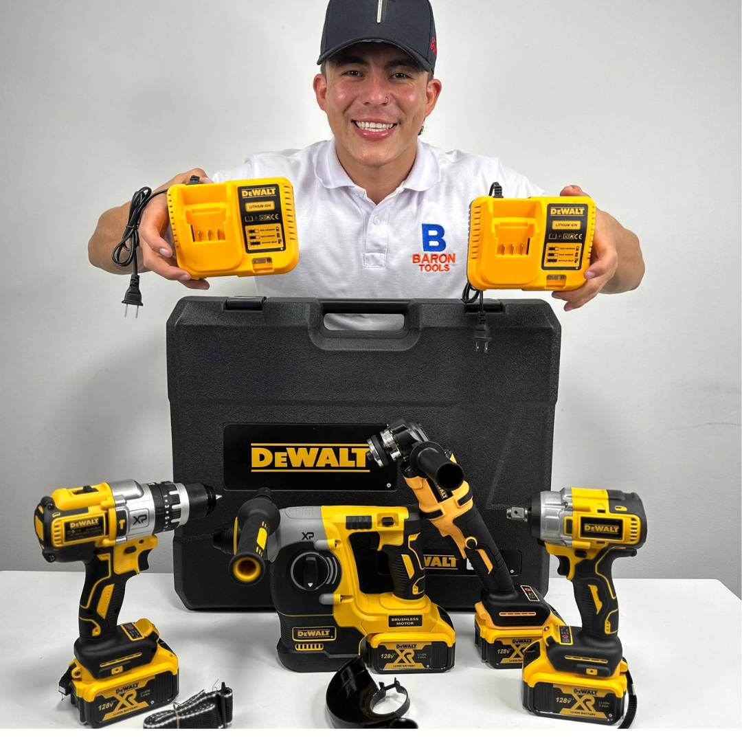 🔧 ¡Combo DeWalt LLave de Impacto,Taladro Percutor, Pulidora y Rotomartillo BRUSHLESS 68V Inalámbrico! 💛⚡