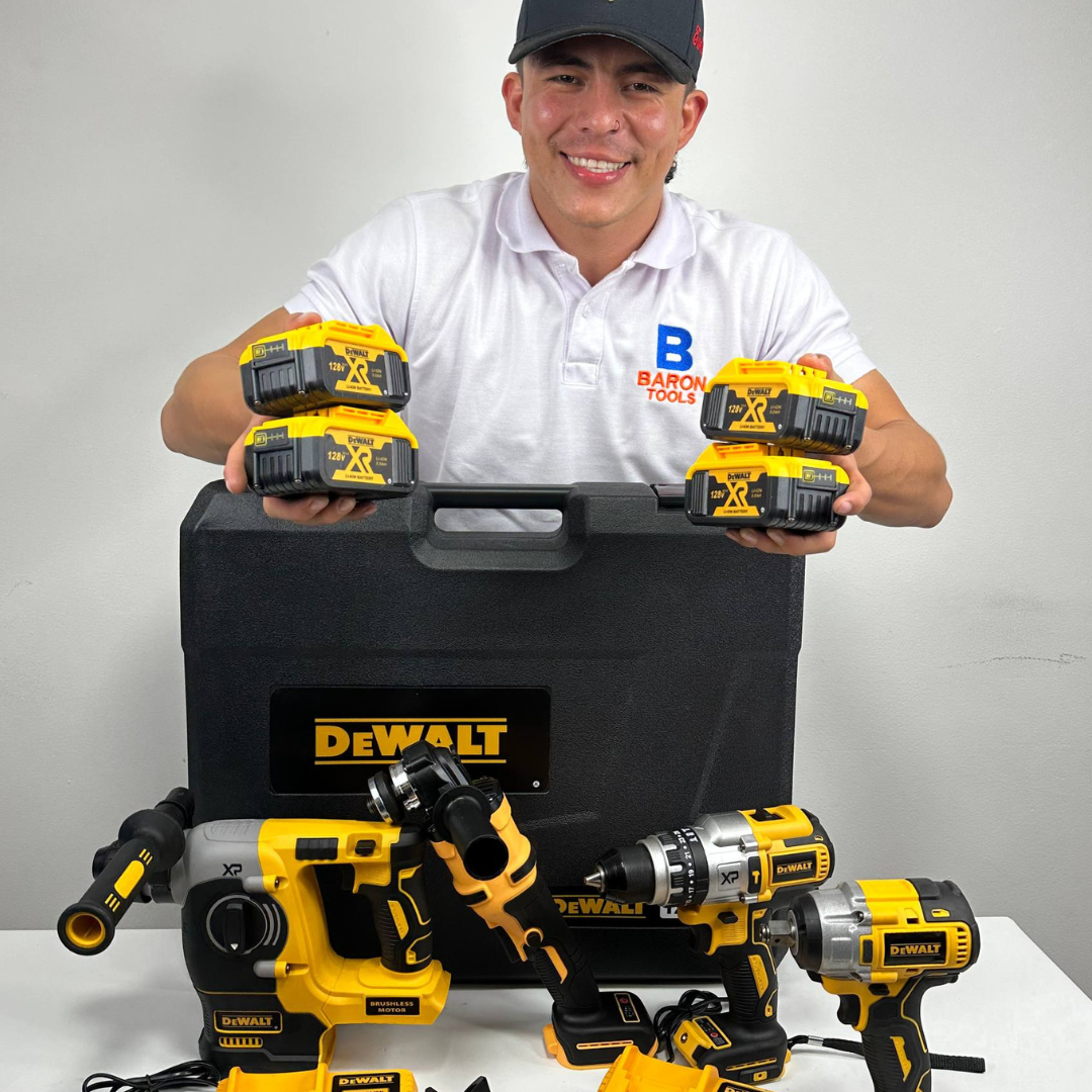 🔧 ¡Combo DeWalt LLave de Impacto,Taladro Percutor, Pulidora y Rotomartillo BRUSHLESS 68V Inalámbrico! 💛⚡