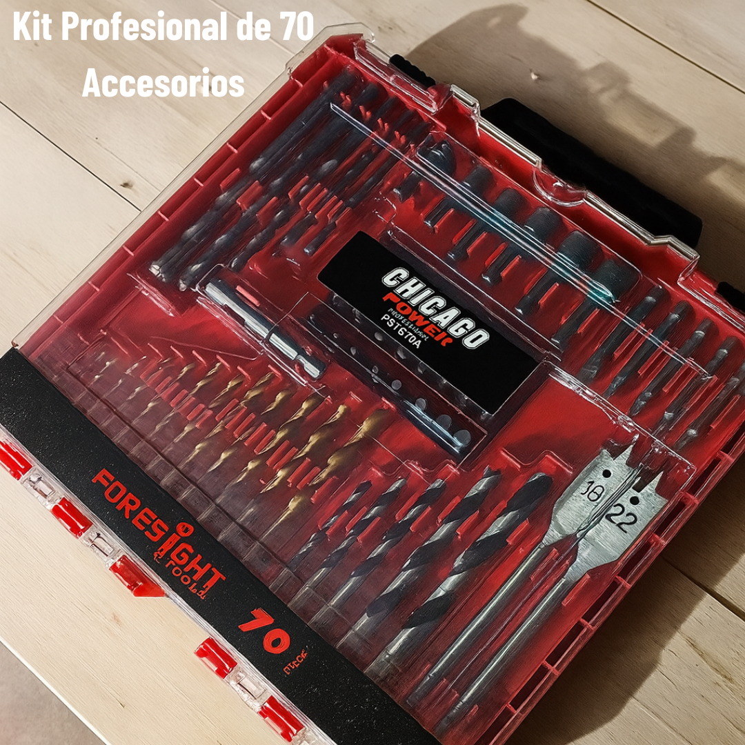 Juego De Brocas Y Puntas Para Taladro 70 PIEZAS.