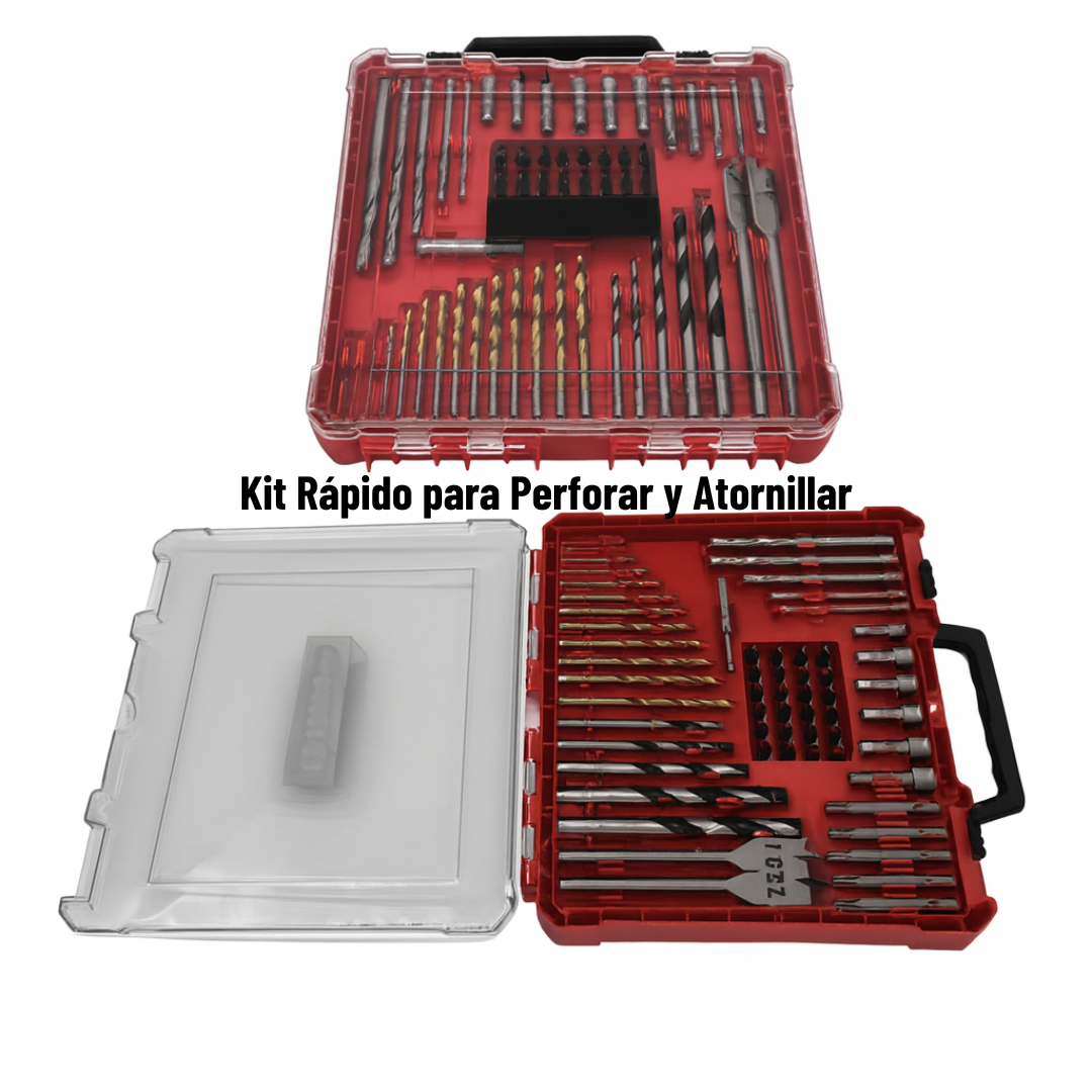 Juego De Brocas Y Puntas Para Taladro 70 PIEZAS.