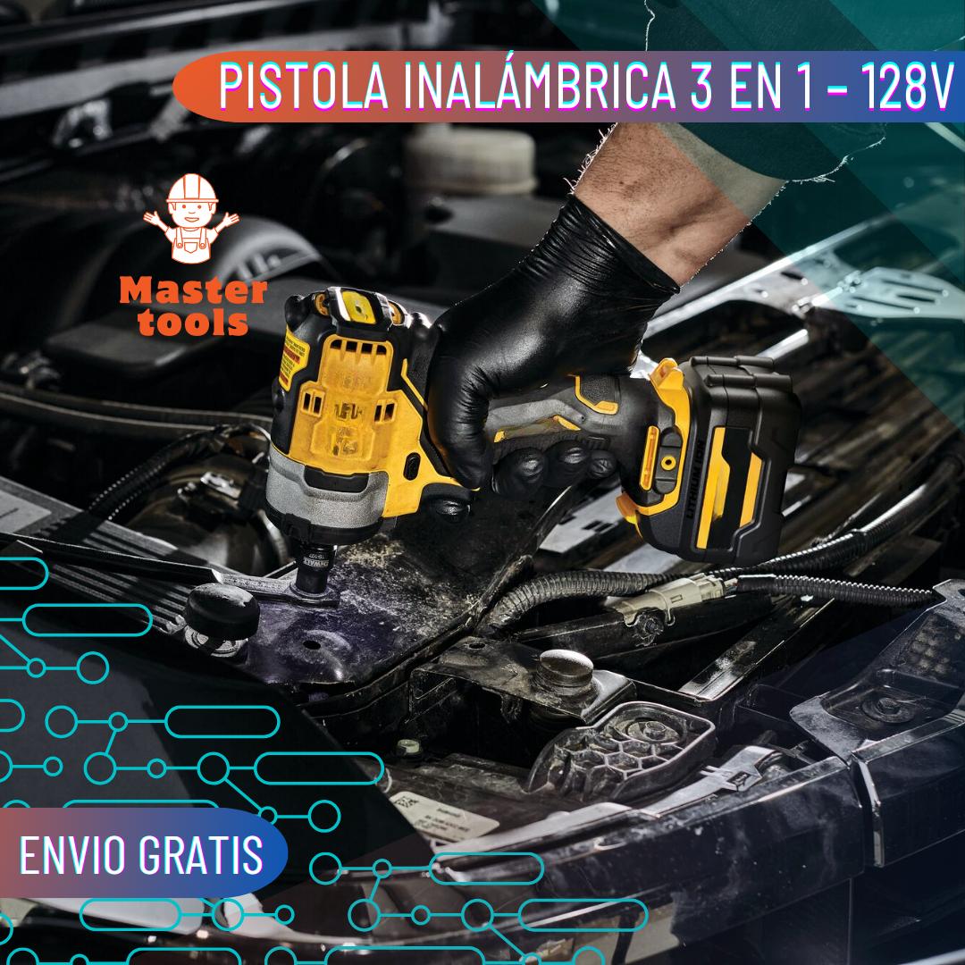 Llave de impacto 330 Nm con convertidor de taladro y set de accesorios