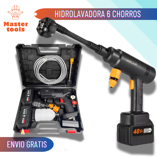 Hidrolavadora propulsora con 6 Chorros Portátil