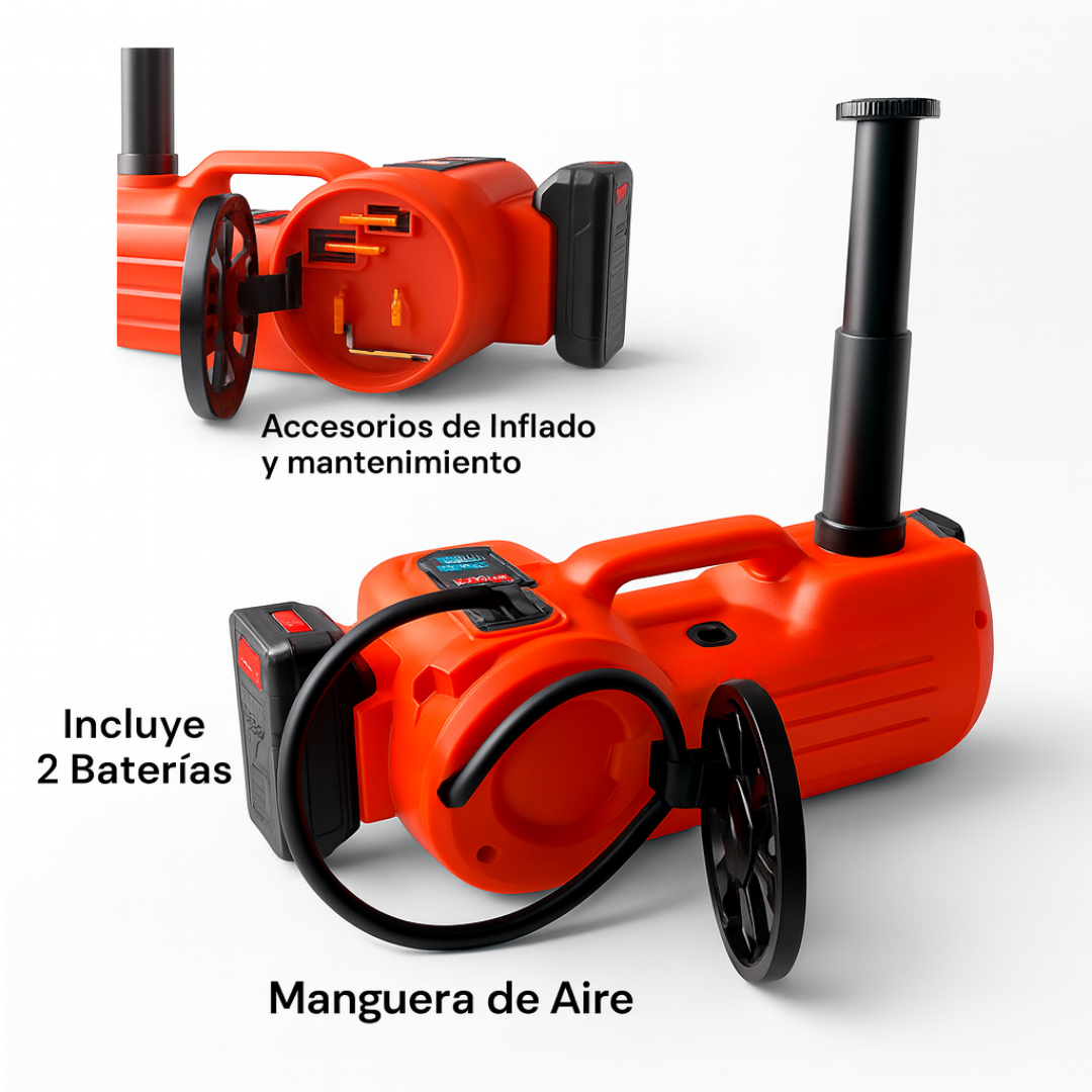 Gato hidráulico eléctrico 3T con compresor 12V