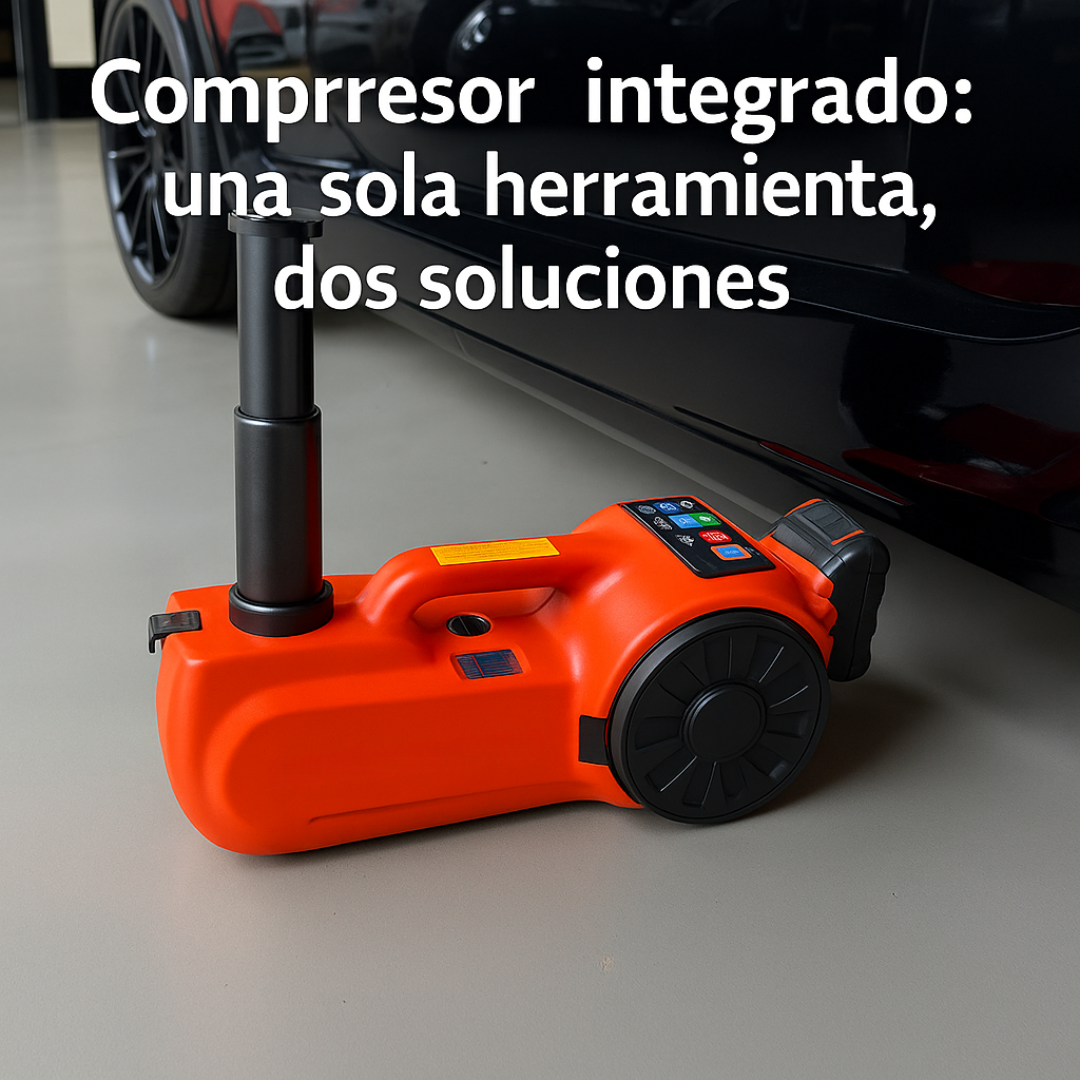 Gato hidráulico eléctrico 3T con compresor 12V
