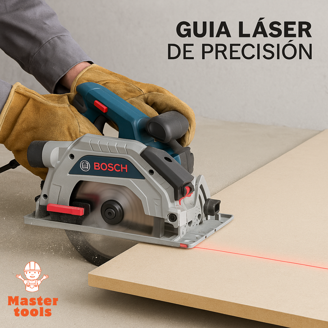 🛠 Sierra Circular Tipo Bosch con Guía Láser – Potencia y Precisión Profesional