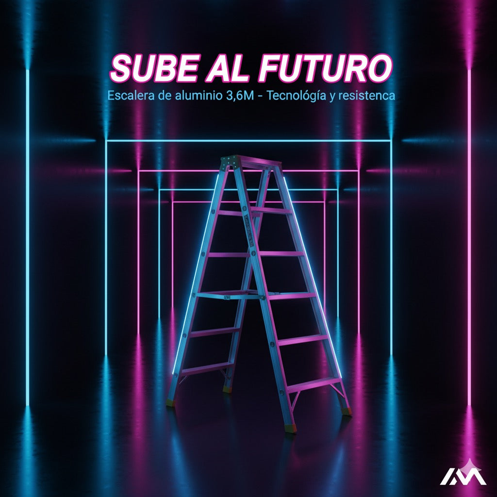 ⚡ ESCALERA DE ALUMINIO 12 PELDAÑOS – VERSATILIDAD Y SEGURIDAD - 3,6M de altura