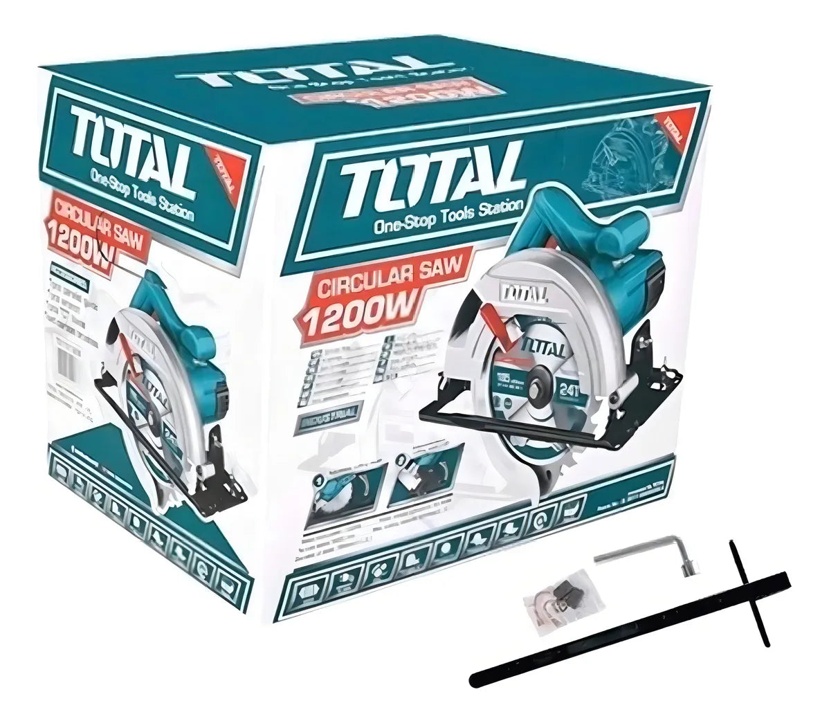 Potente Sierra Circular TOTAL 1200W 185 mm (7 1/4”) - 100% Original