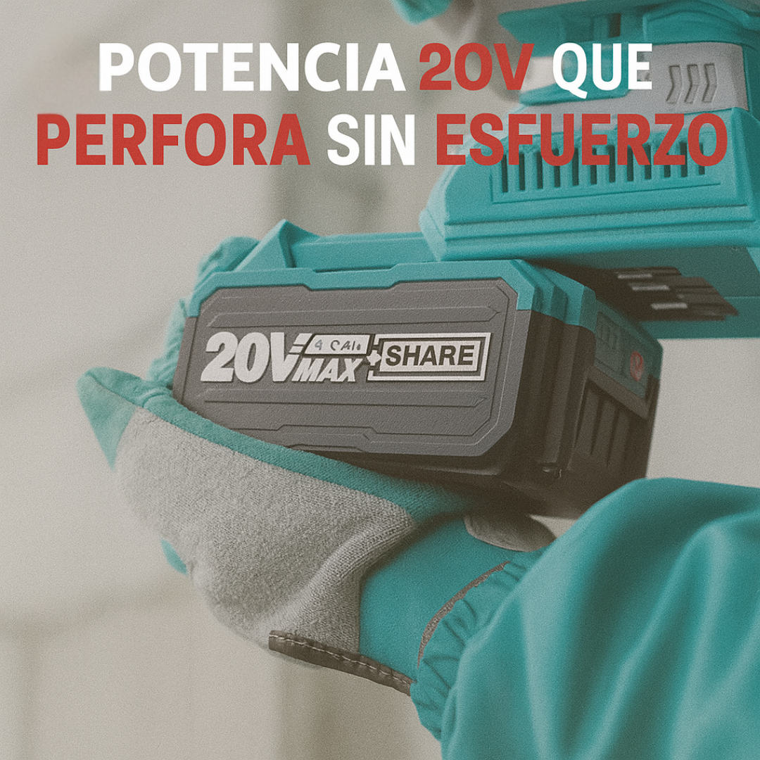 TALADRO ROTOMARTILLO INALAMBRICO TOTAL 20V BRUSHLESS SDS PLUS