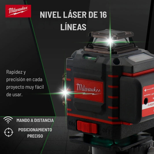 Nivel Láser Milwaukee 16 Líneas – Autonivelante