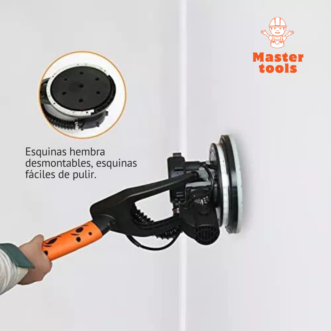 Lijadora eléctrica Excited Work de 750 W con 6 velocidades variables 500-1800, mango extensible