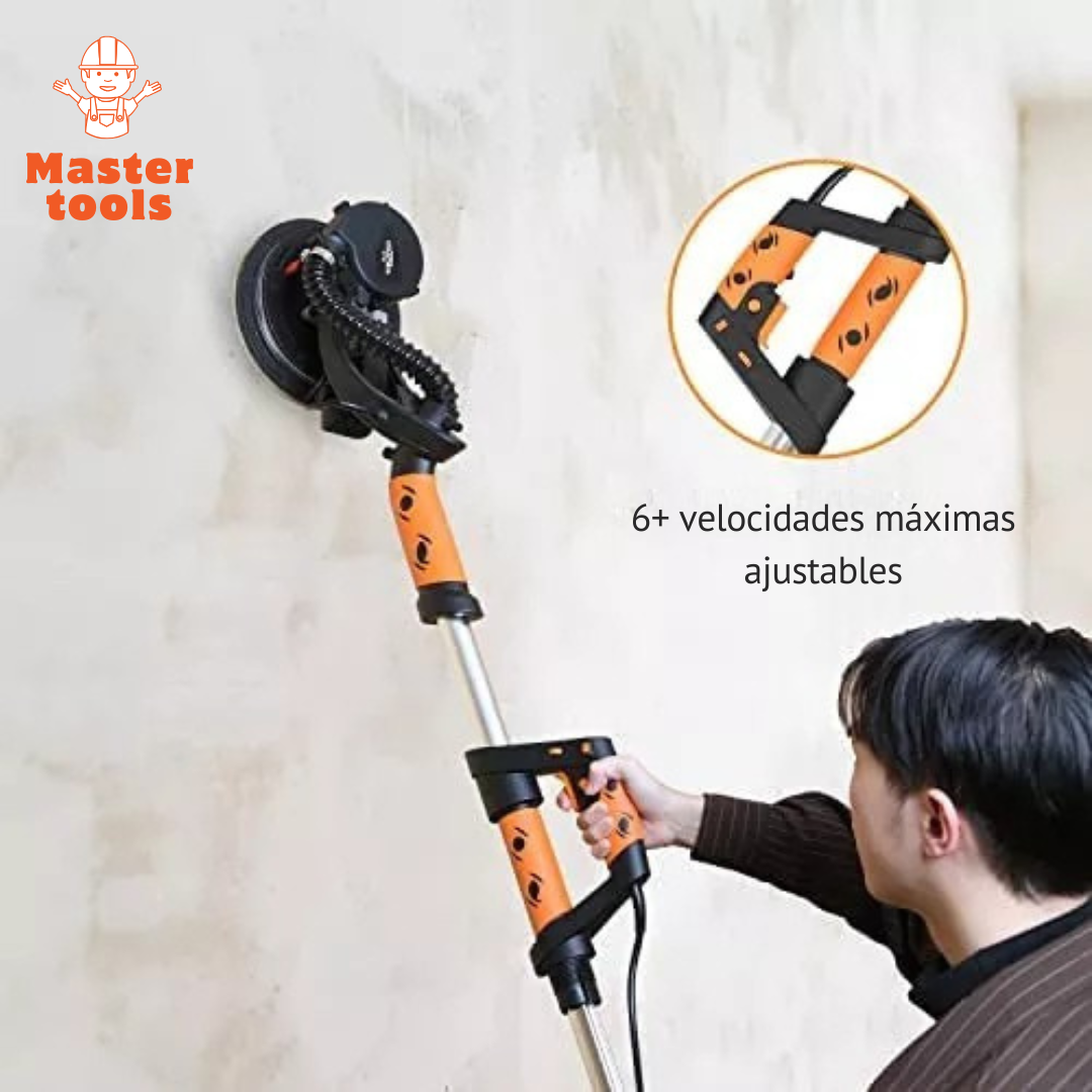 Lijadora eléctrica Excited Work de 750 W con 6 velocidades variables 500-1800, mango extensible