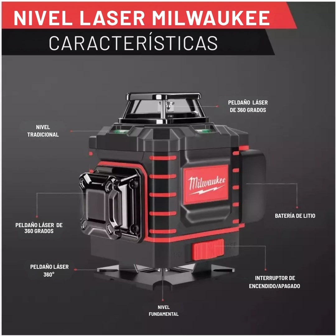 Nivel Láser Milwaukee 16 Líneas – Autonivelante