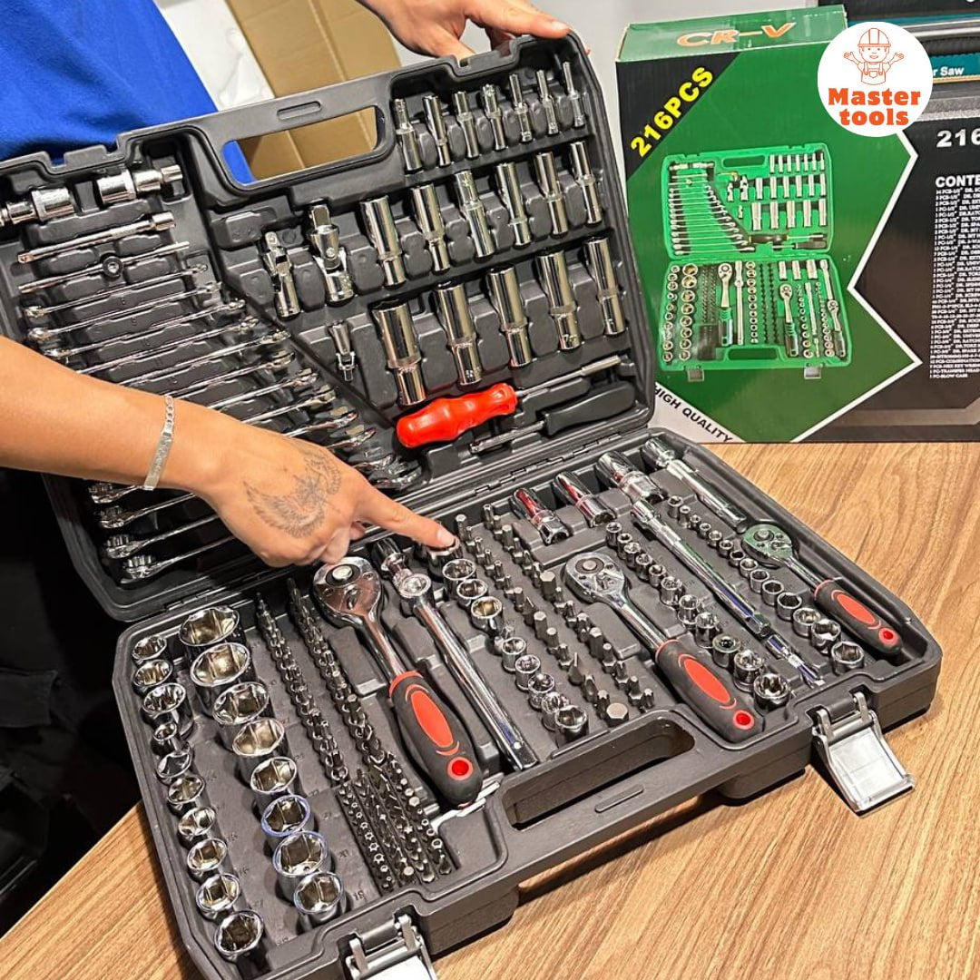 set de herramientas de 216 piezas - Forjadas para trabajó exigente