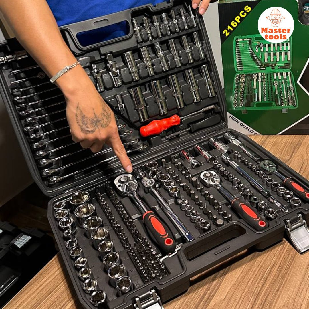 set de herramientas de 216 piezas - Forjadas para trabajó exigente