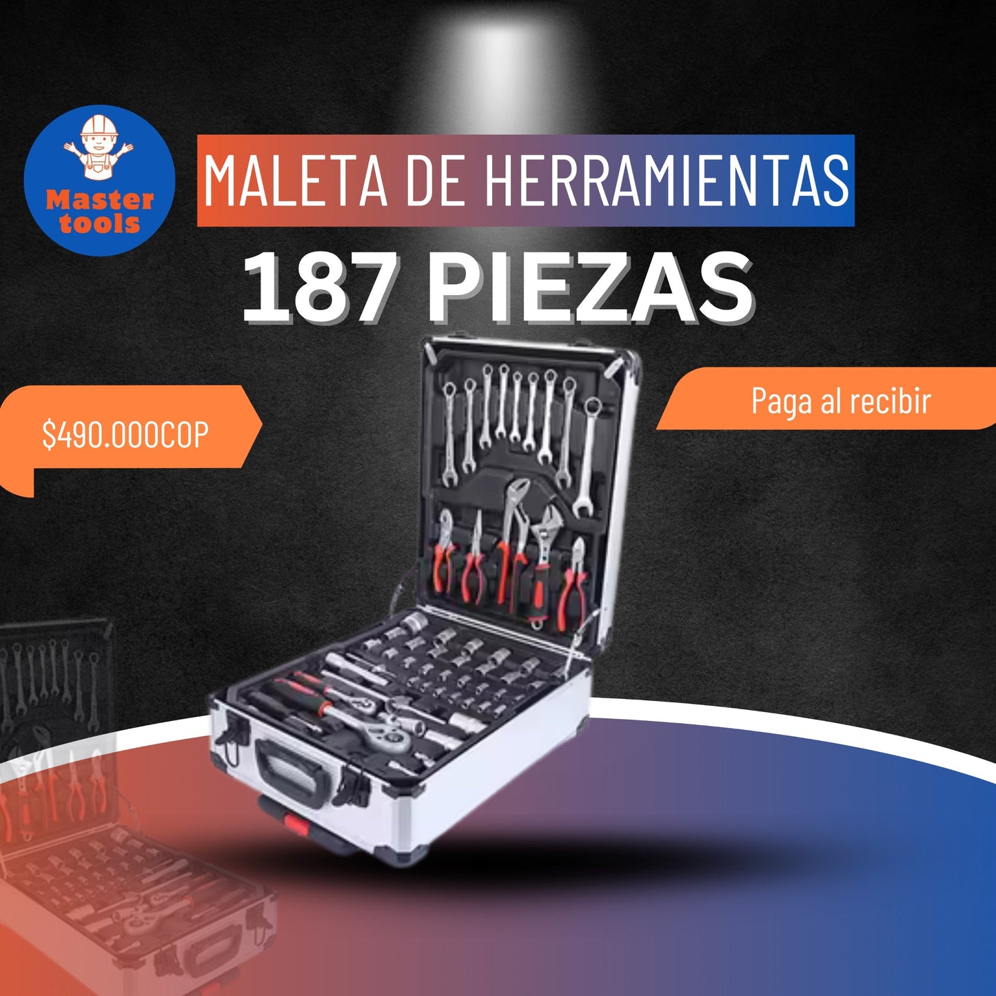 Maleta de Herramientas de 187 Piezas – Resistencia y Versatilidad en un Solo Set 🔧💼