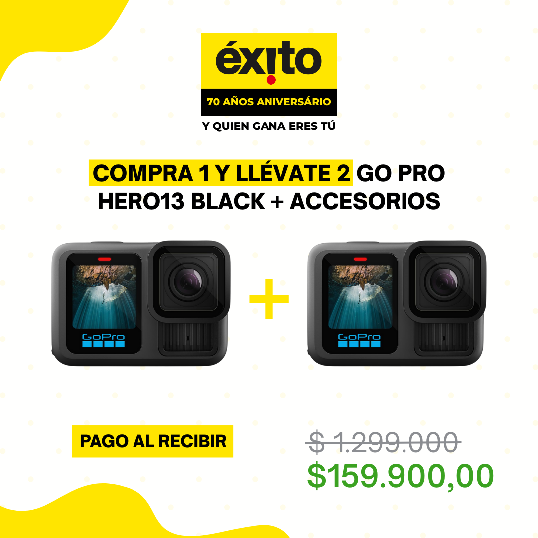 [COMPRA 1 LLÉVATE 2] Go Pro Hero 13 Black + ACCESORIOS