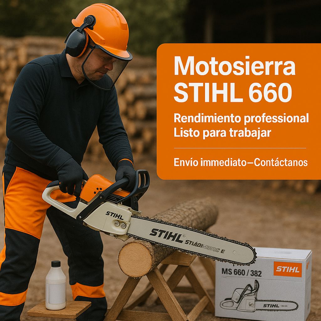Motosierra Stihl MS 660 + Aceite y Caja