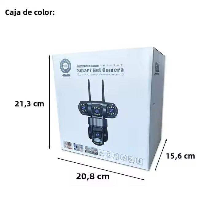 Seguridad Total - Cámara 3 Lentes WIFI  Giratorios 360°