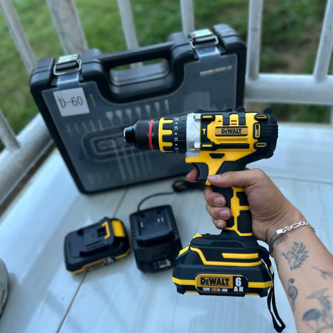 Taladro de Inalámbrico  - Motor Brushless 128V - 2 Baterías