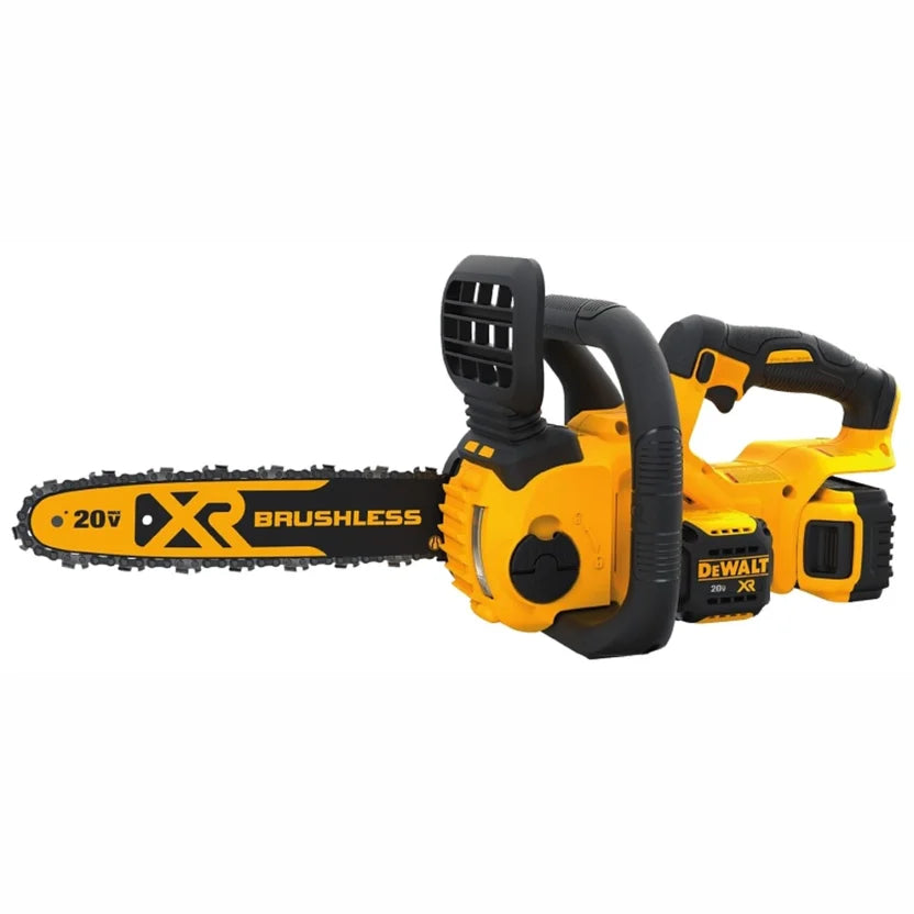 Motosierra Inalámbrica DeWALT 128V – Espada de 12” con 2 Baterías y Cargador Rápido